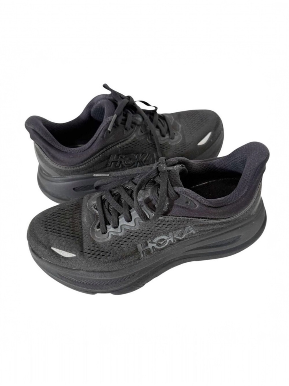 Hoka One One Women’s Bondi 9 Triple Black Athletic Comfort Sneaker Size 7 B
